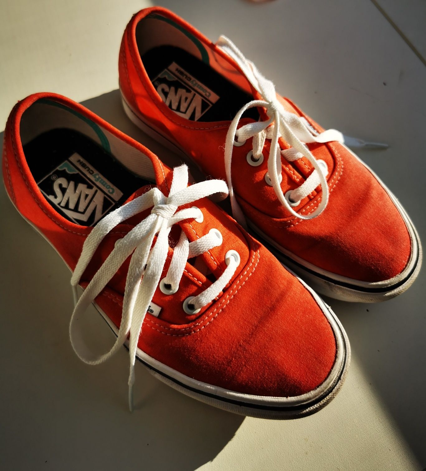 Adidasi Vans rosu orange