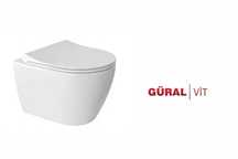 Конзолна тоалетна чиния Gural Vit - Uno UltraSlim rimless