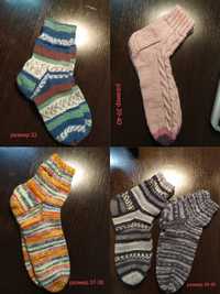 Вязанные носки мужские, женские, детские