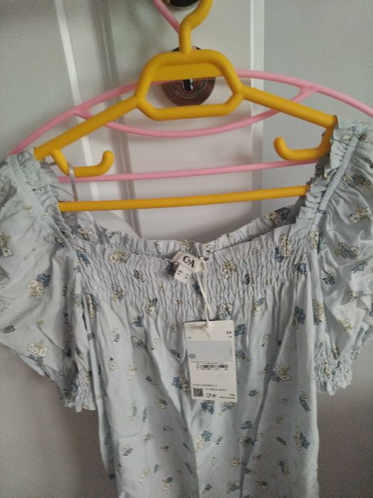 Set camasa satinata, pantalon si bluzita, marime XS, noi cu eticheta