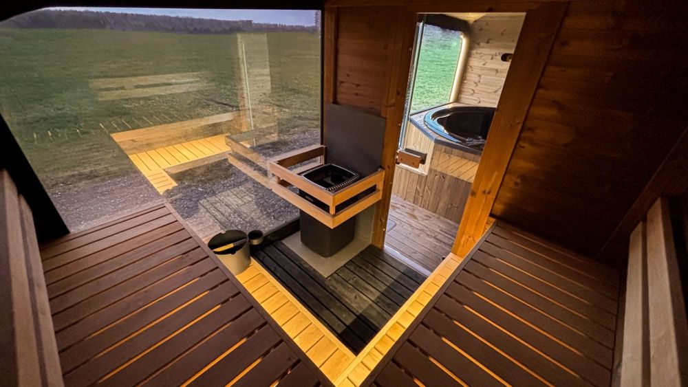 Sauna cu ciubar fibra de sticla thermowood