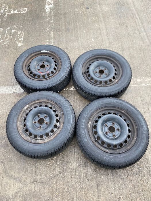 Jante tabla 5x112 vw golf skoda seat audi cu anvelope iarna 195 65 15