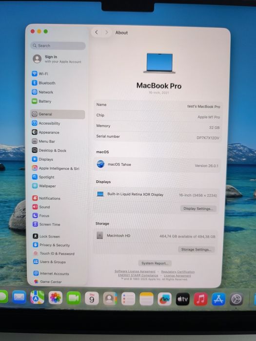 MacBook Pro M1 Pro, 32GB RAM, 512GB SSD