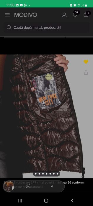 Geacă cu blană naturală