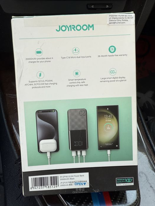 Baterie Externa Portabila Joyroom NOUĂ 20000mah 22,5