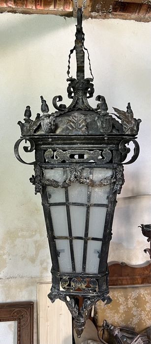 Felinar Fier Forjat *** vintage / antic / vechi / retro ***
