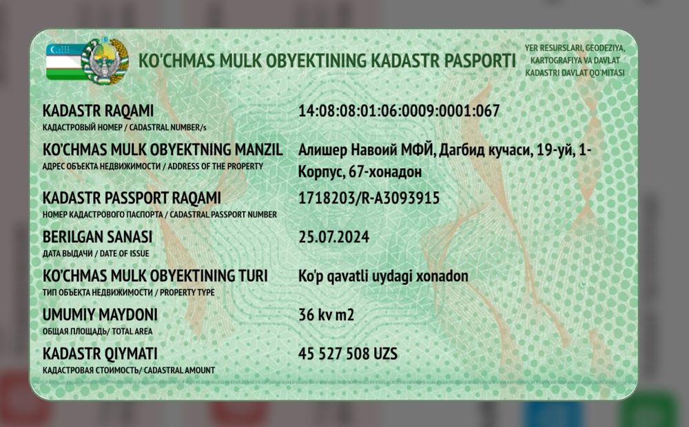 2 xonali uy sotiladi