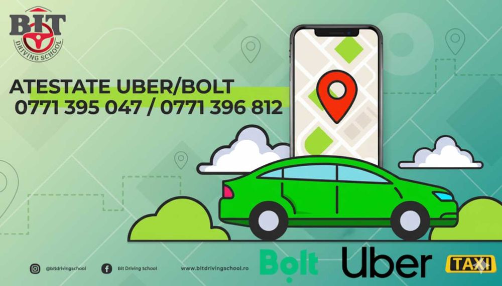 Atestate uber/bolt/taxi/manager si Scoala de Soferi