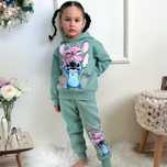 Комплект момиче дълъг ръкав вата Stitch