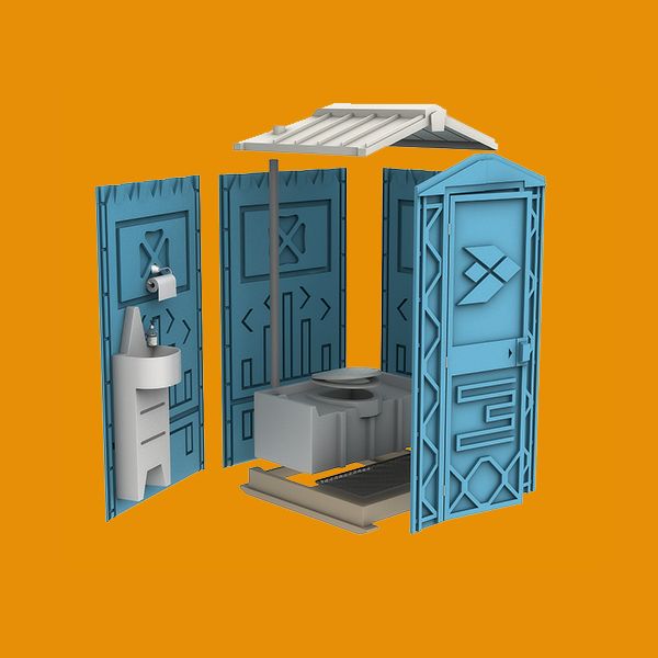 Уличный деревянный туалет Биотуалет мобильный пластиковый туалет