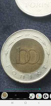 Moneda colectie de 100  Forint an 1996 si moneda 10 Forint an 2003