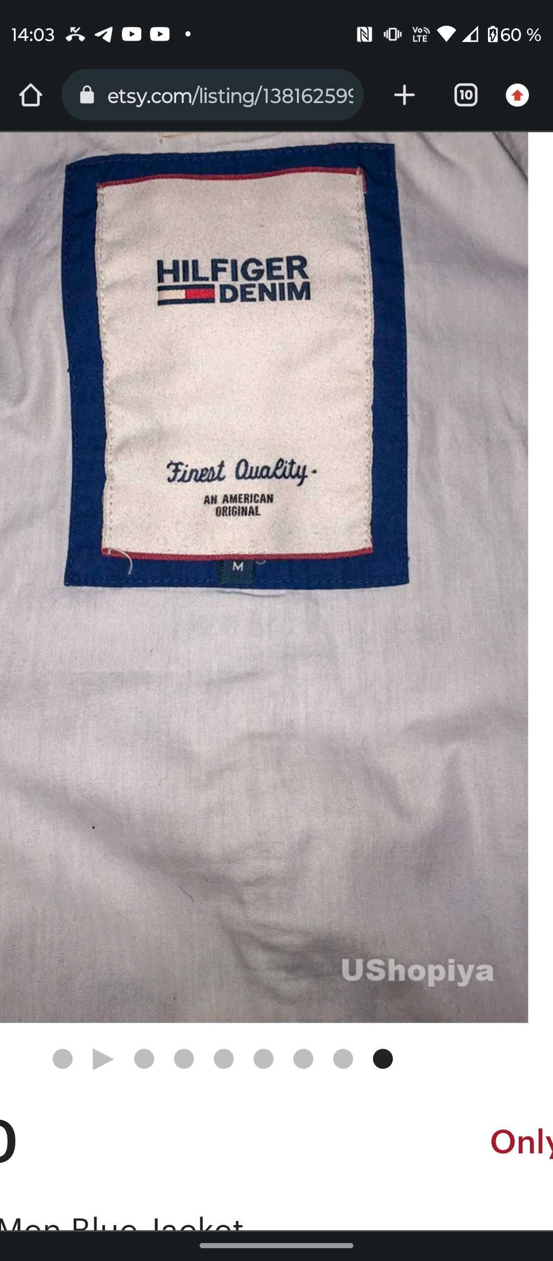 Jachetă Tommy Hilfiger Blue