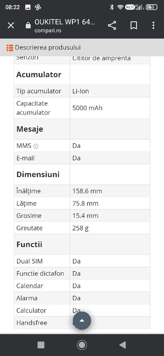 Telefon Ouqitel wp1