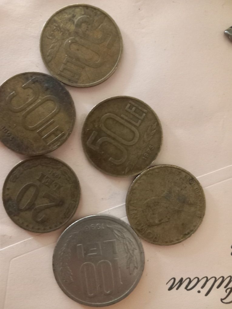 Monede românești 100,50,20