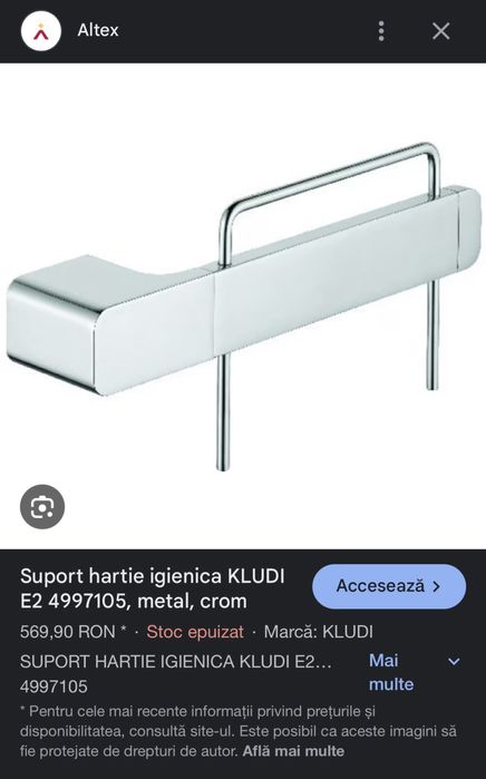 Suport hartie igienica KLUDI