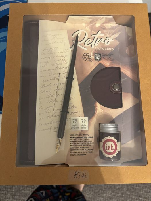 Stilou cu calimara + agenda