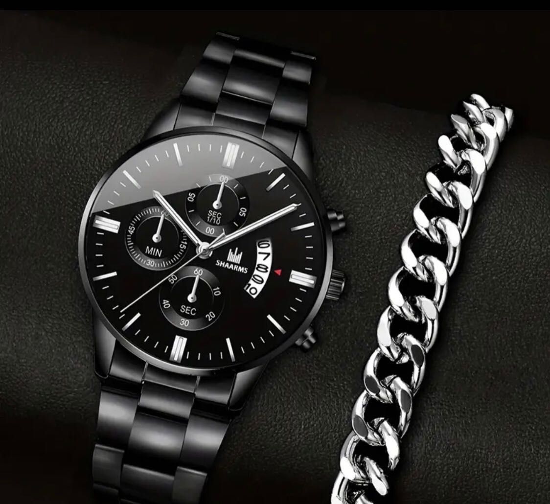 Мъжки бизнес кварцов часовник с алуминиева каишка