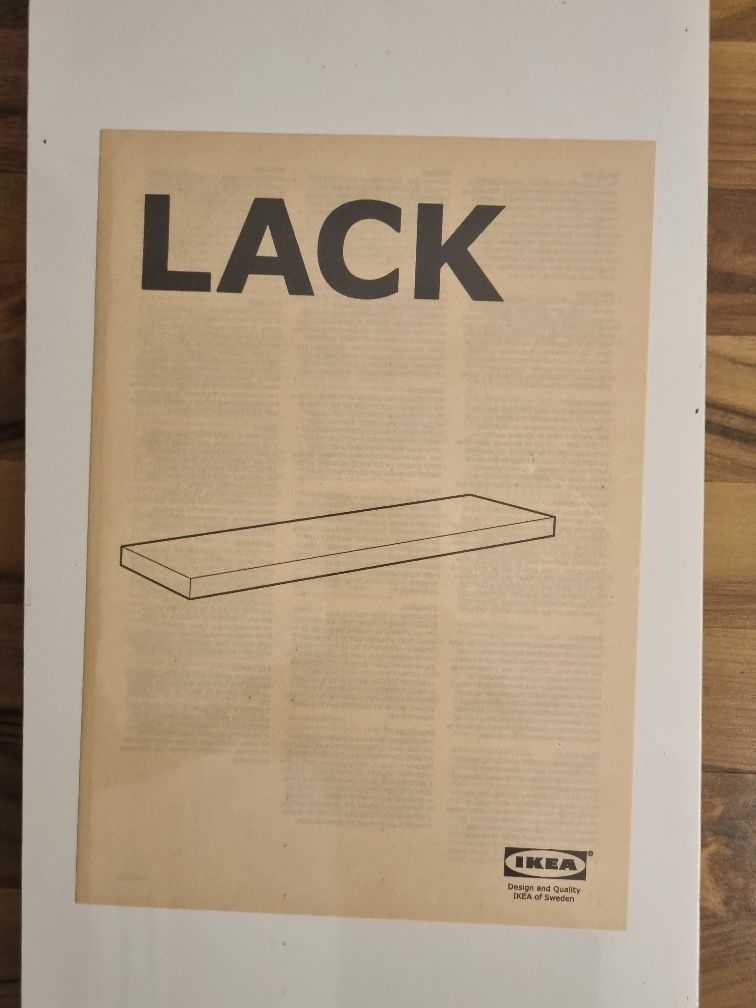 Raft Lack alb IKEA