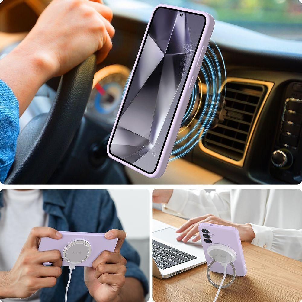 Кейс tech protect liquid silicone magsafe за samsung galaxy s25 plus v