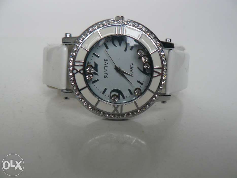 CEAS DAMA SUNTIME ST2D11 Cu Strasuri,Mecanism Quartz,Curea Piele Eco