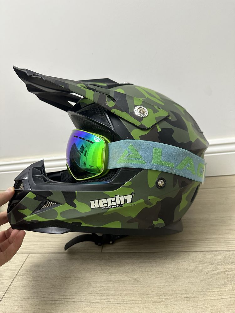 casca atv/utv/enduro+ochelari inclusi