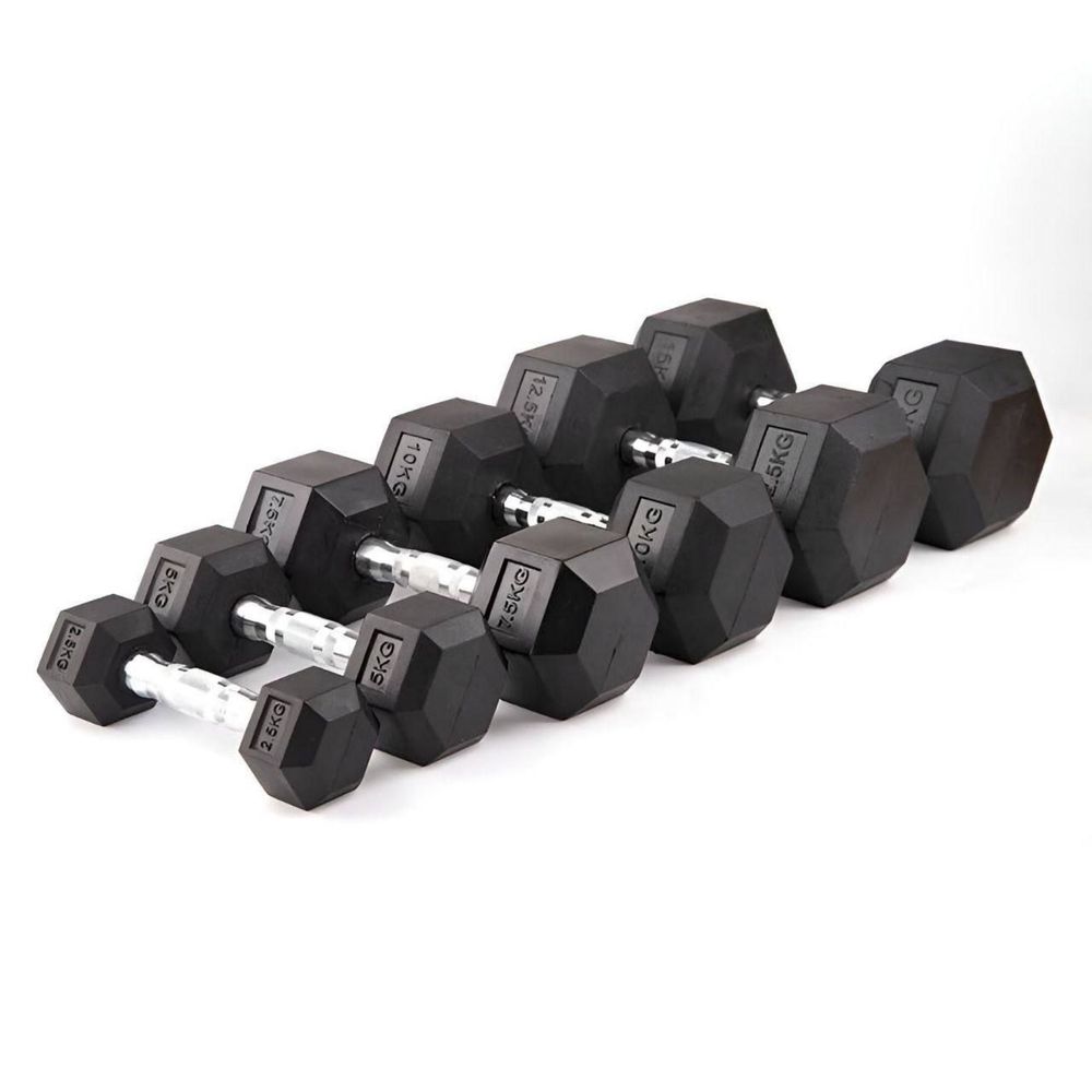 Гантелы резиновый никкеловый 2.5 КГ до 25 кг FITNESS GEAR