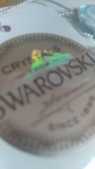 Jartiera noua, cu cristal Swarovski original,dantela si funda albastra