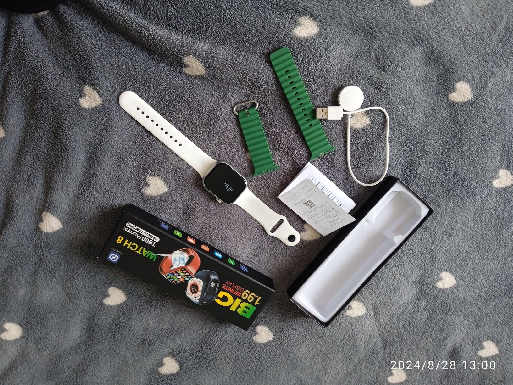 T800 pro max smartwatch, holati ideal. Sovgʻaga yashil rimishok.srocny