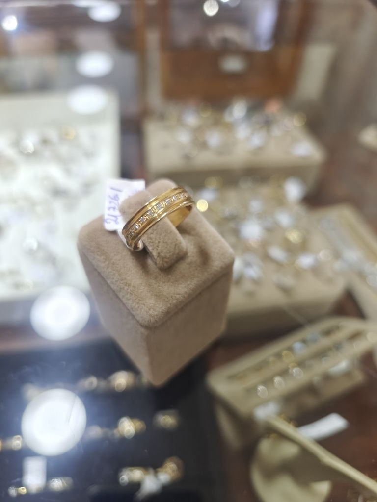 Verigheta aur 18k 5.41 Gr cu diamante de jur împrejur (r)