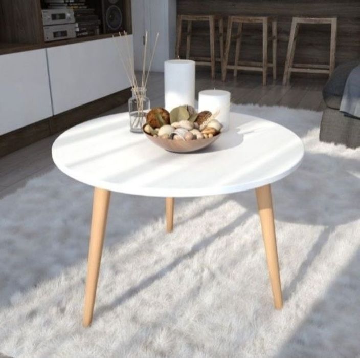 Стол журнальный деревянный ножки и ЛМДФ