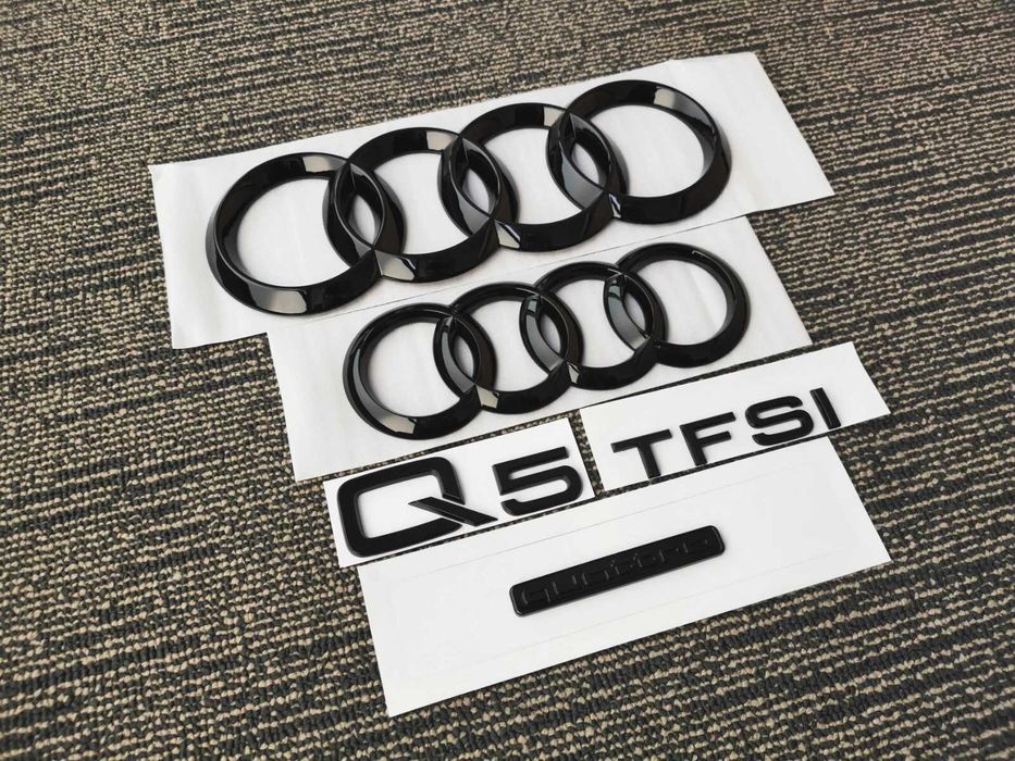 Set embleme Audi Q5 TFSI Quattro emblema stema sigla sticker ornament