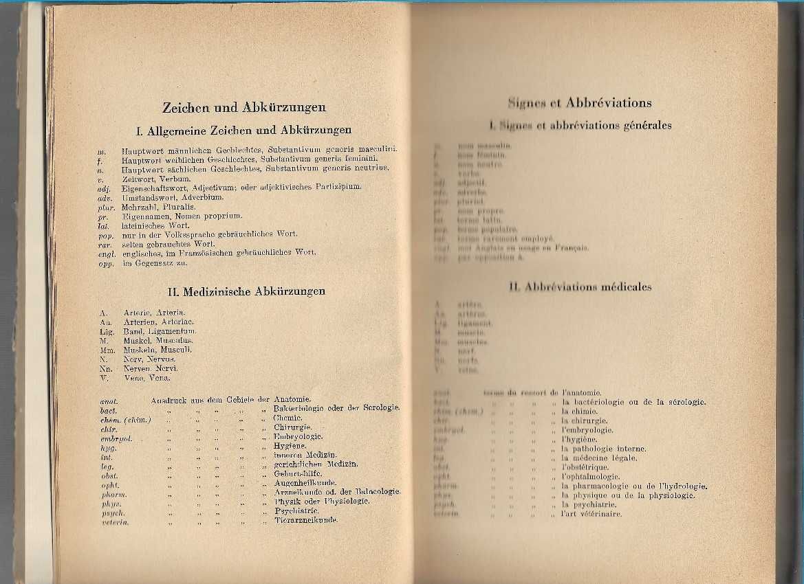 Paul Schober Dictionar medical german francez Stuttgart 1942