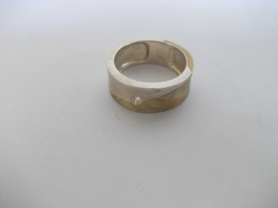 Inel vechi din argint cu piatra alba (12)