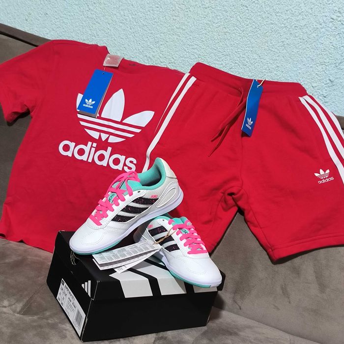Set compleu bumbac copii Adidas 7-8 ani
