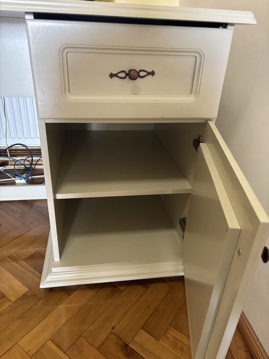 Vand birou alb lemn masiv