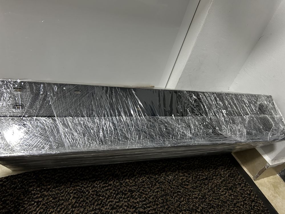 Picioare H20x62x6 cm negre vopsite în camp electrostatic