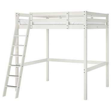 продавам IKEA STORÅ – легло с надстройка, 140x200 см, бяло