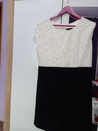 Rochie dama alb cu negru