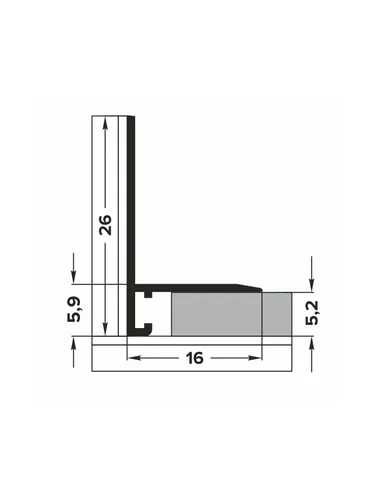 Микроплинтус для пола чёрный