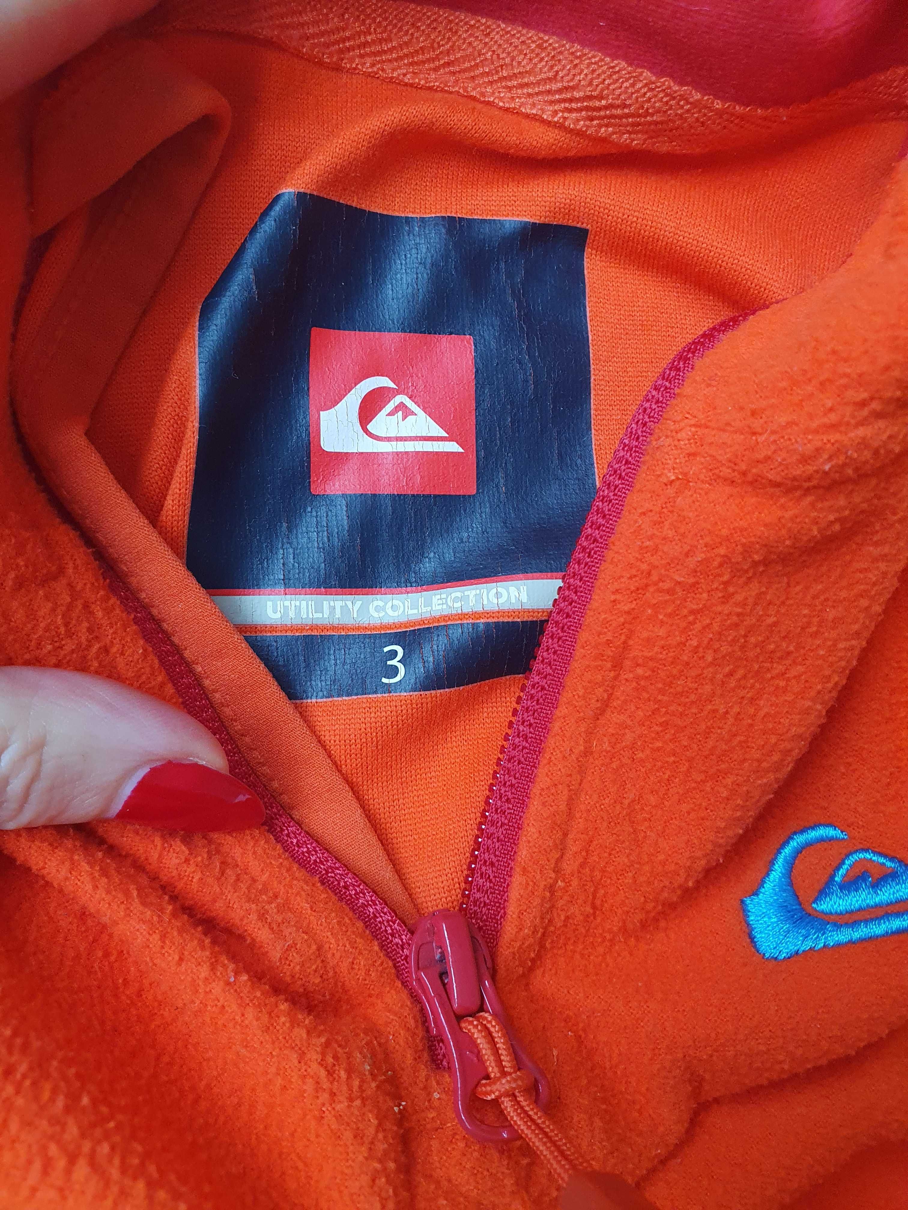 Пълен детски ски комплект Quiksilver яке,гащеризони2бр, полари 3бр, 3г