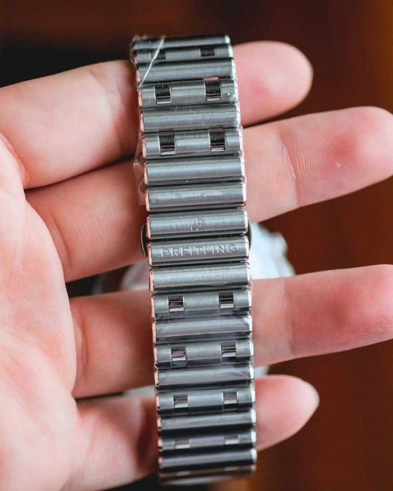 Breitling Chronomat B01  сребристо-синьо
