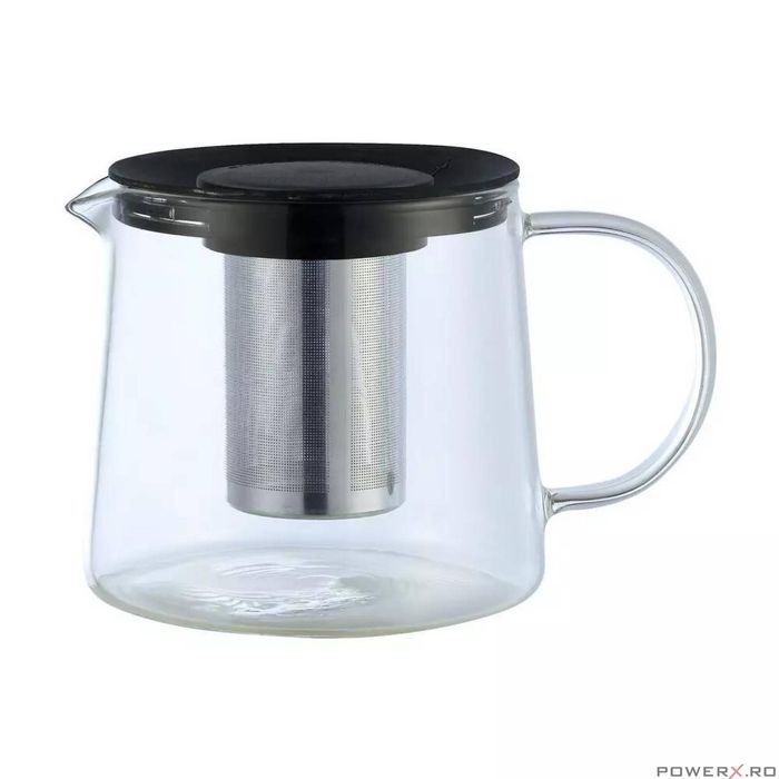 Ceainic cu infuzor, 1 L, din sticla, Kinghoff