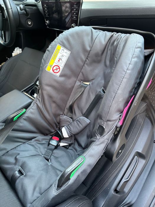 Cărucior copii 3 în 1 X-Trall – Gri Grafit/Roz – stare foarte bună