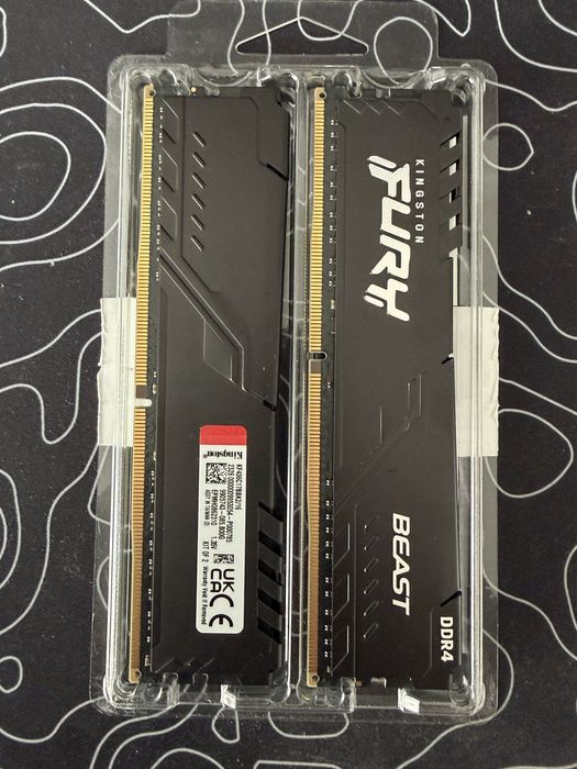 Оперативная память Kingston Fury Beast DDR4 3600Mhz