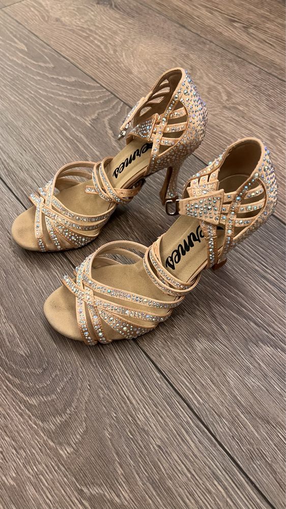 Sandale cu toc Ermes Dance Milano Champagne Pro
