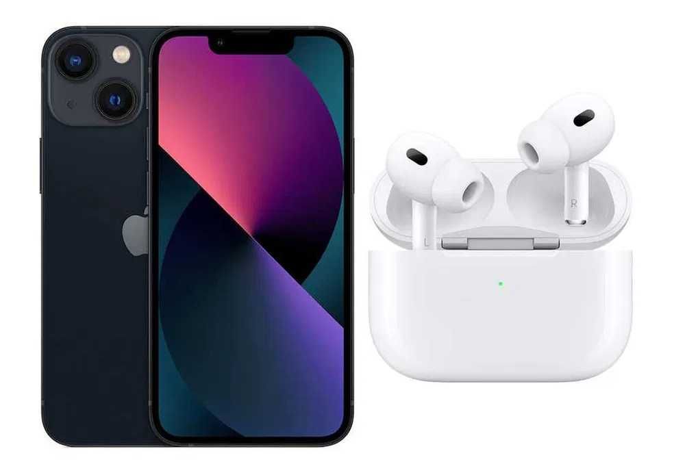 Vând telefon IPHONE 13 MINI + căști AIRPODS PRO II