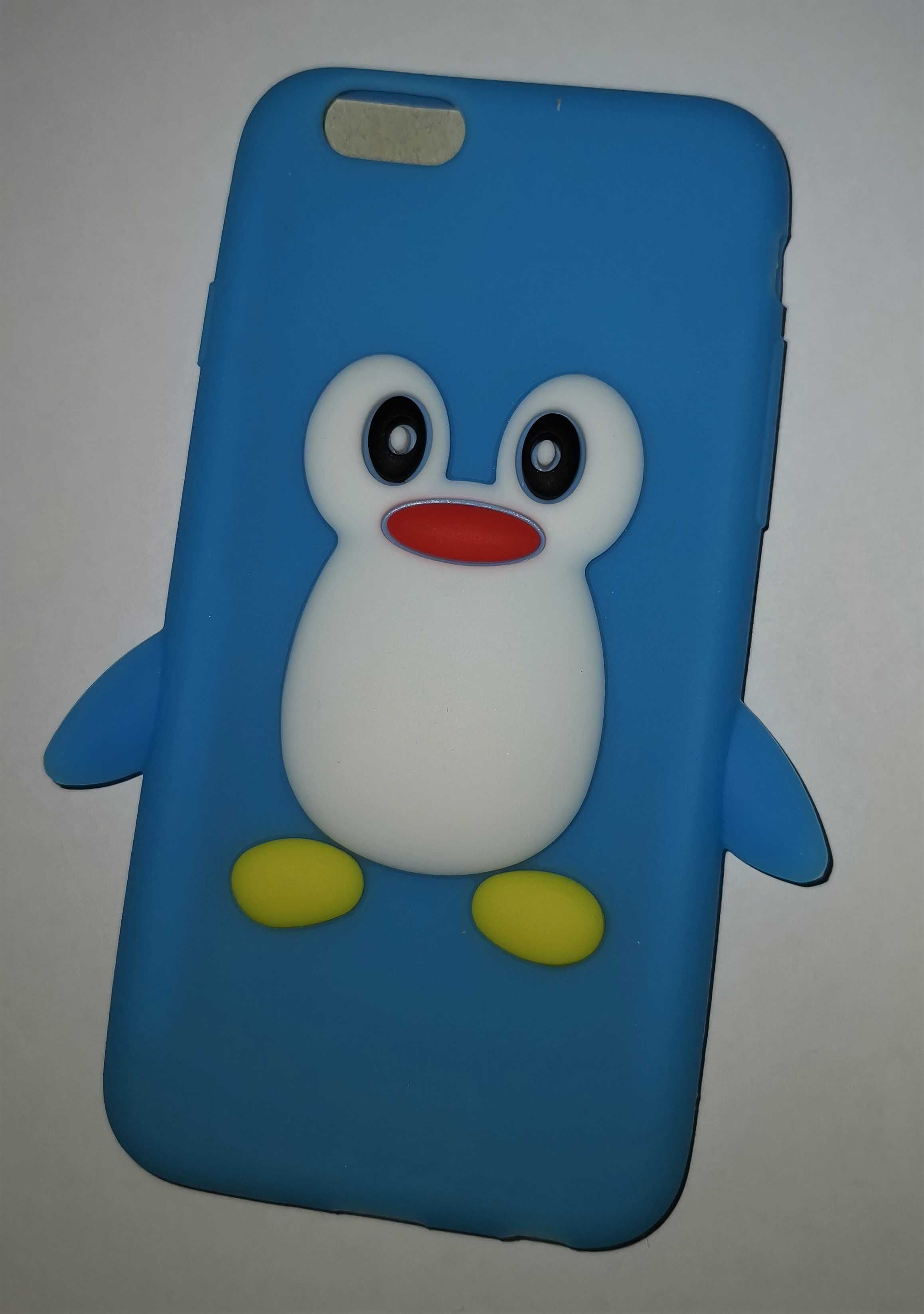 Husa protectie iPhone 6, Iphone 6S, pinguin albastru