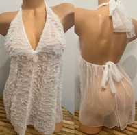 Babydoll alb Victoria’s Secret