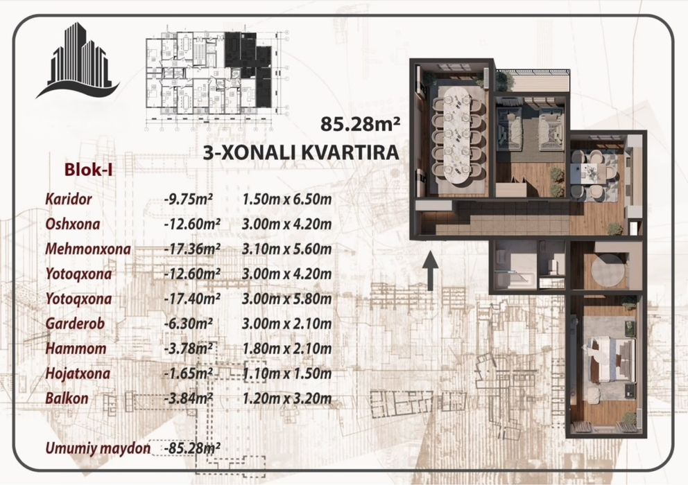 Всего 22.000 у.е. первый взнос за 3комн квартиру с ремонтом!! [BX]