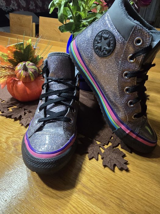 Teneși ghete Converse 37 cu sclipici impermeabili de primăvară/toamnă